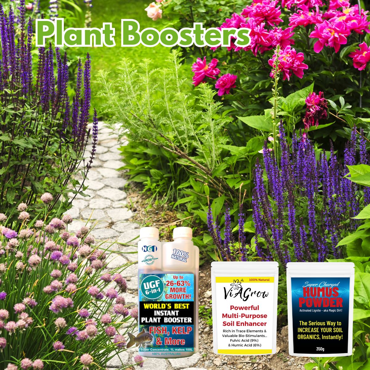 NGI Plant Boosters - organic liquid fertilisers & powders collection