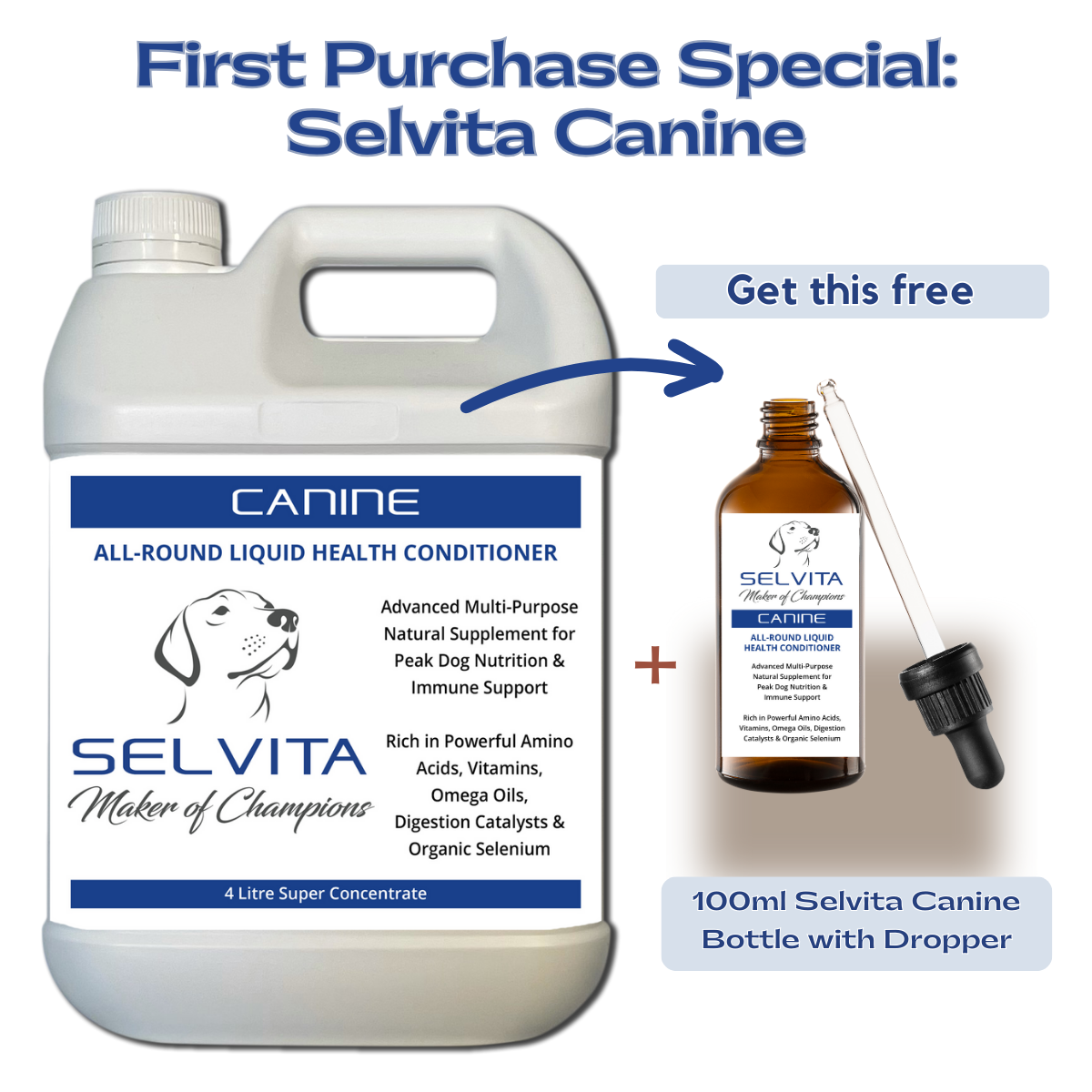 Selvita Canine Product Image 4L plus 100ml dropper